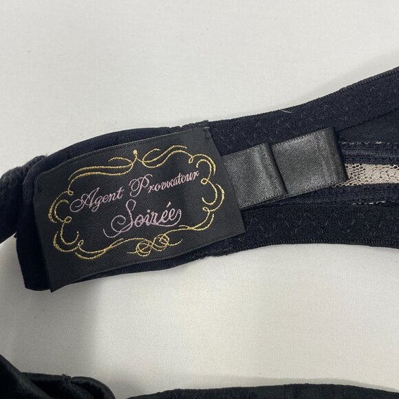 Agent Provocateur Harriette Soiree Black Suspender AP2 Small - Picture 7 of 8